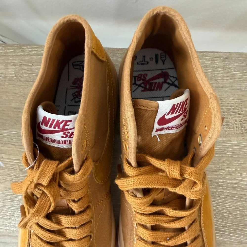 Nike Shoes Mens Size 6.5 SB Blazer Court Mid Premium Desert Ochre Gum Skateboard